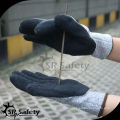 SRSAFETY 13 gauge knitted liner coated latex anti cut gloves, safety working gloves with best quality